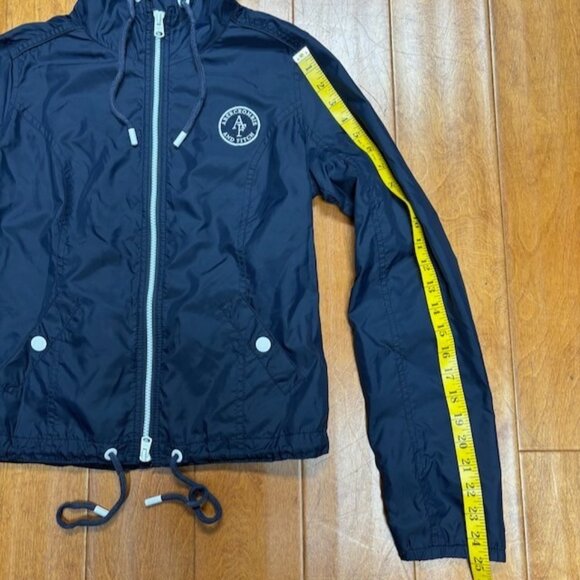 Abercrombie & Fitch Womens Hood Windbreaker Size S Blue Casual Outdoor‎ Coastal - Picture 9 of 10